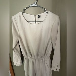 White Long Sleeve Romper